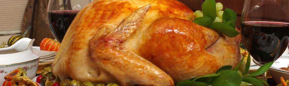 Thanksgiving turkey and pie