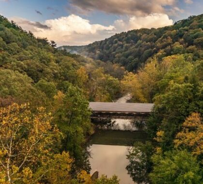 Covered Bridge in the Fall