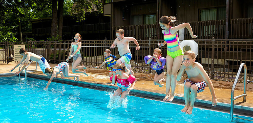 kids at the pool
