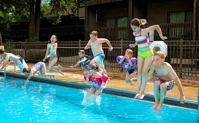 kids at the pool